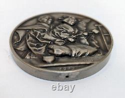 Franklin Mint Art Medal'Bunraku' by Shigemi Kawasumi 1972 Sterling silver