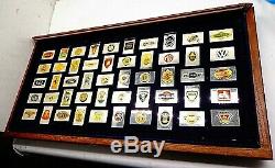 Franklin Mint Automobile Car 50 Emblems Sterling Silver 24K Gold Plated Ingots