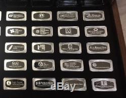 Franklin Mint Bankmarked Solid Sterling Silver 1000 Grains Ingots Proof Set Box