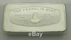 Franklin Mint Bankmarked Solid Sterling Silver 1000 Grains Ingots Proof Set Box
