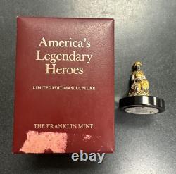 Franklin Mint Betsy Ross Americas Legendary Heroes Gold Sterling Silver Figurine