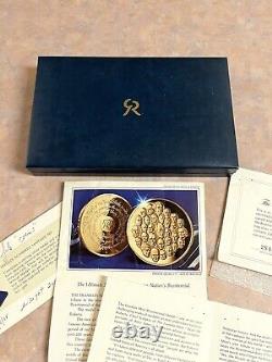 Franklin Mint Bicentennial 2 Medal Set Sterling/Bronze With Papers