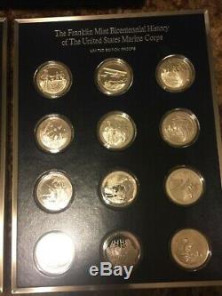Franklin Mint Bicentennial History of United States MARINE Corps Silver Coin Set