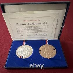 Franklin Mint Bicentennial Medal Set Sterling Silver 0.925 & Bronze with COA