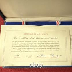 Franklin Mint Bicentennial Medal Set Sterling Silver 0.925 & Bronze with COA