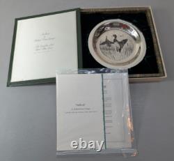Franklin Mint Bird Plate Mallards Solid Sterling Silver 7.3oz Limited Ed 1972