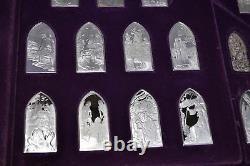 Franklin Mint Book Of Bible Hebrew version 35 Sterling Silver Bars. 925 RARE AG