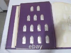 Franklin Mint Book Of The Bible Hebrew Vers. 39 Sterling Silver Bars. 925 RARE