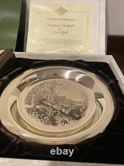 Franklin Mint Brandywine Battlefield Pure Sterling Silver Collector Plate