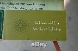 Franklin Mint CENTENNIAL CAR 112 pc Sterling Silver Mini Ingot Collection Orig