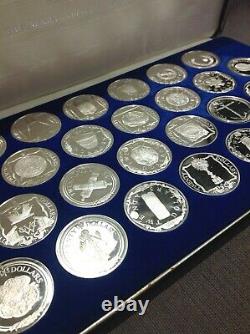 Franklin Mint Caribbean 25 Sterling Silver Proof Treasure Coins Set BONUS GIFT