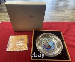Franklin Mint Champleve Butterfly Sterling Plate 1977 PPSKN (354676)
