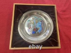 Franklin Mint Champleve Butterfly Sterling Plate 1977 PPSKN (354676)