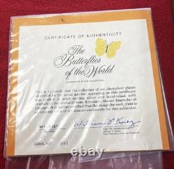 Franklin Mint Champleve Butterfly Sterling Silver Plate 1978 PPSKN (354675)