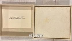 Franklin Mint Christmas Ingot 1974 The Snowman Sterling Silver 1000 Grains bar