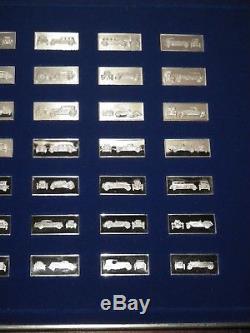 Franklin Mint Classic Car Collection Sterling Silver Case, Card Set & Sleeve