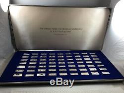 Franklin Mint Classic Car Miniature Collection Sterling Silver Bars Complete Set