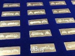 Franklin Mint Classic Car Miniature Collection Sterling Silver Bars Complete Set