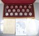Franklin Mint & Coca Cola Sterling Silver Olympic Moments 17 Medals Set