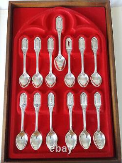 Franklin Mint Collection APOSTLE SPOONS Limited Edition Sterling Silver 1973