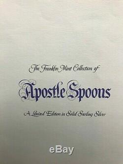 Franklin Mint Collection of 13 Apostle Spoons Sterling Silver Limited Edition