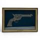 Franklin Mint Colt. 45 Peacemaker Silhouette Sterling Silver 24k Gold Green Back