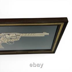 Franklin Mint Colt. 45 Peacemaker Silhouette Sterling Silver 24K Gold Green Back