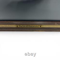 Franklin Mint Colt. 45 Peacemaker Silhouette Sterling Silver 24K Gold Green Back