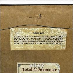 Franklin Mint Colt. 45 Peacemaker Silhouette Sterling Silver 24K Gold Green Back