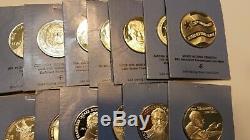 Franklin Mint Commemorative. 925 Sterling Silver Medal Coin Lot of 22 Coins