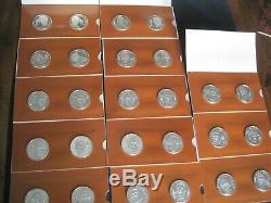 Franklin Mint Complete Set of 50 Sterling Silver Proofs-Pro Football Immortals