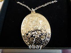 Franklin Mint Diana & Charles Royal Wedding Sterling Silver Pendant Necklace