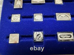 Franklin Mint Emblems Of Americas Greatest Cars. 925 Silver 50Total Mini Ingots