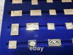 Franklin Mint Emblems Of Americas Greatest Cars. 925 Silver 50Total Mini Ingots