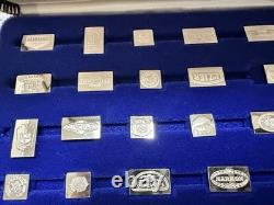 Franklin Mint Emblems Of Americas Greatest Cars. 925 Silver 50Total Mini Ingots