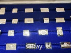 Franklin Mint Emblems Of Americas Greatest Cars. 925 Silver 50Total Mini Ingots