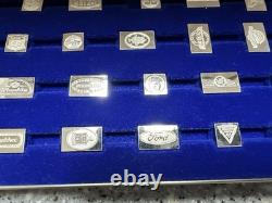 Franklin Mint Emblems Of Americas Greatest Cars. 925 Silver 50Total Mini Ingots
