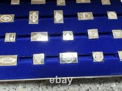 Franklin Mint Emblems Of Americas Greatest Cars. 925 Silver 50Total Mini Ingots