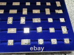 Franklin Mint Emblems Of Americas Greatest Cars. 925 Silver 50Total Mini Ingots