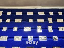 Franklin Mint Emblems Of Americas Greatest Cars. 925 Silver 50Total Mini Ingots