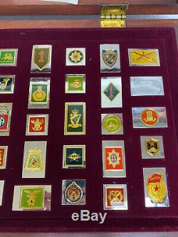 Franklin Mint Emblems Of The World's Greatest Regiments Solid Sterling Silver