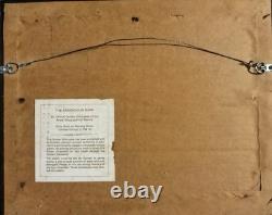 Franklin Mint Endeavour Bark 24k GOLD SILHOUETTE STERLING SILVER Ship Framed 78
