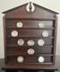 Franklin Mint English Sterling Silver Miniature Dollhouse Plates (10) Display