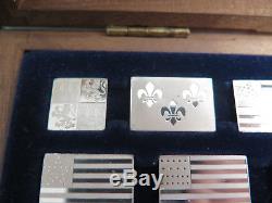 Franklin Mint FLAGS OF AMERICA 42 Sterling Silver Ingot Set