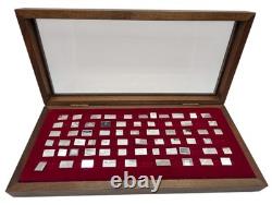 Franklin Mint FLAGS OF THE UNITED NATIONS Sterling Silver Ingot Set