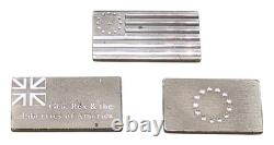 Franklin Mint FLAGS OF THE UNITED NATIONS Sterling Silver Ingot Set