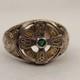 Franklin Mint Fm 925 Sterling Silver Celtic Cross Emerald Men's Ring Size 14