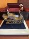 Franklin Mint Faberge 24k Gold On Sterling Silver Sleigh Hidden Box Ruby Pearl