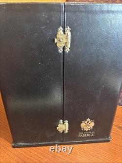 Franklin Mint Faberge 24K Gold on Sterling Silver Sleigh Hidden Box Ruby Pearl