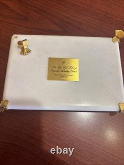 Franklin Mint Faberge 24K Gold on Sterling Silver Sleigh Hidden Box Ruby Pearl
